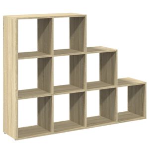 vidaXL Pregrada s knjižno omaro 3-nad. sonoma hrast 137,5x29x103,5cm