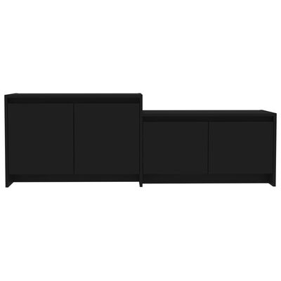 vidaXL TV omarica črna 146,5x35x50 cm iverna plošča
