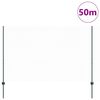 vidaXL Ograja s stebrom Zelena 1,5 x 50 m Jeklo in PVC