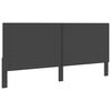 vidaXL Posteljno vzglavje temno sivo blago 200x200 cm