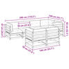vidaXL Vrtna sedežna garnitura 7-delna z blazinami trdna borovina