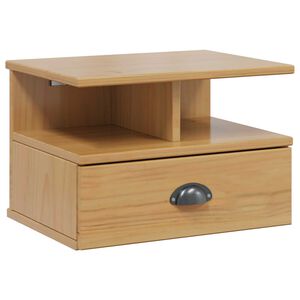 vidaXL Nočna omarica s predalom HILL Medeno rjava 40 x 31 x 27 cm