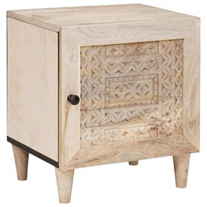 vidaXL Nočna omarica Bela 80 x 50 x 40 cm Inženirski les