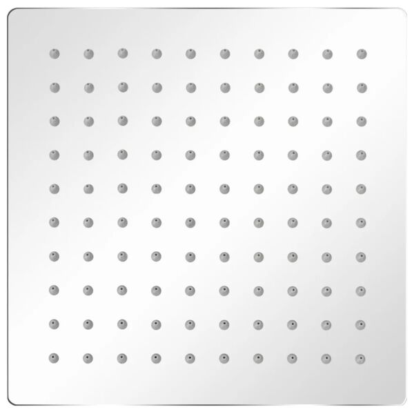 vidaXL Glava za nadglavni tu&scaron; 2 kosa nerjaveče jeklo 20x20 cm