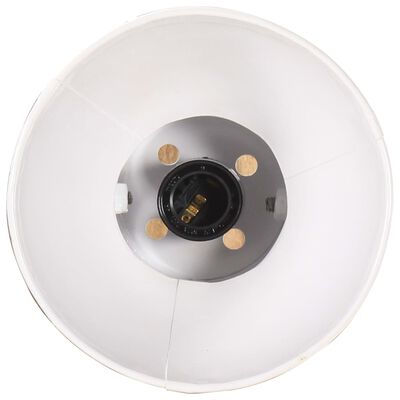 vidaXL Stenska industrijska svetilka bela okrogla E27