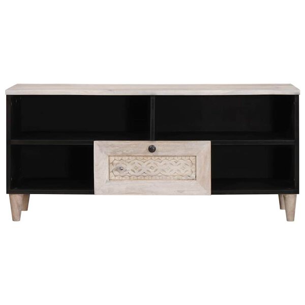 vidaXL TV enote s predalom Bela 105 x 33 x 46 cm Konstruiran les