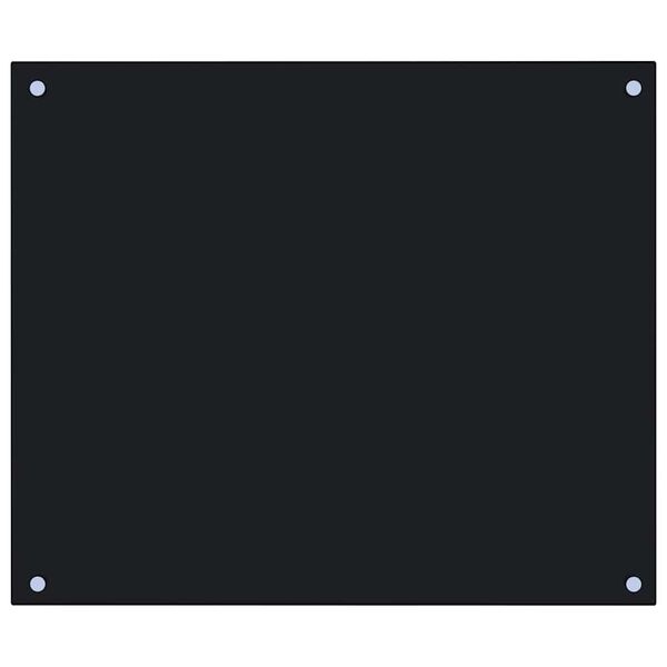 vidaXL Kuhinjska za&scaron;čitna obloga 2 kosa črna 70x60 cm kaljeno steklo