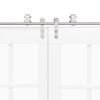 vidaXL Oprema za drsna vrata 183 cm nerjaveče jeklo srebrne barve