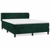 vidaXL Box spring postelja z vzmetnico temno zelena 140x200 cm žamet