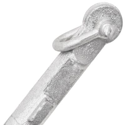 vidaXL Zložljivo sidro z vrvjo srebro 0,7 kg temprano železo