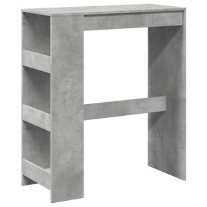 vidaXL Barska miza s policami betonsko siva 90x40x103,5 cm inž. les