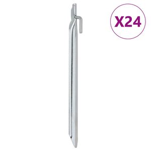 vidaXL Klini za &scaron;otor 24 kosov U oblika 25 cm &Oslash;20 mm pocinkano jeklo