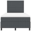 vidaXL LED Box Spring Postelja Temno siva in bela 120 x 200 cm