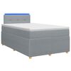 vidaXL Postelja boxspring z vzmetnico Svetlo siva 120 x 200 cm Blago