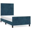 vidaXL Posteljni okvir brez vzmetnice temno moder 80x200 cm žamet