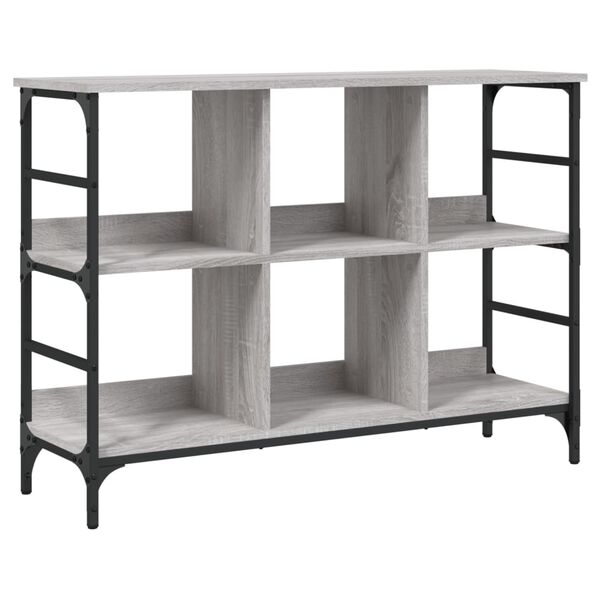 vidaXL Komoda siva sonoma 102x32x73,5 cm inženirski les