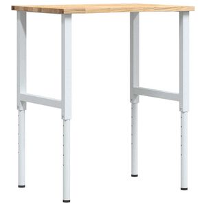 vidaXL Delovna miza 80x60x(71,5-98) cm trdna hrastovina