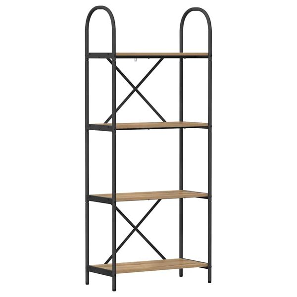 vidaXL Knjižna polica Umetni hrast 60 x 30 x 146 cm Konstruiran les