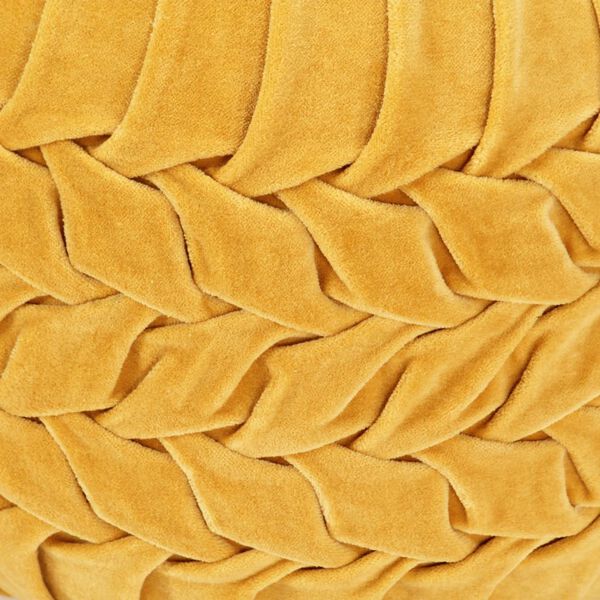 vidaXL Tabure iz bombažnega žameta vezeni dizajn 40x30 cm rumen