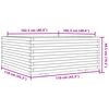 vidaXL Vrtno cvetlično korito vo&scaron;čeno 110x110x49,5 cm trdna borovina