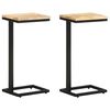 vidaXL Stranske mizice 2 kosa 31,5x24,5x64,5 cm robusten mangov les
