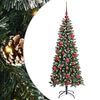 vidaXL Umestno božično drevo Zelena 150 cm PVC, plastika in jeklo