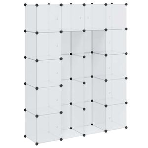 vidaXL Modularna omara s 14 predelki bela 37x146x180,5 cm