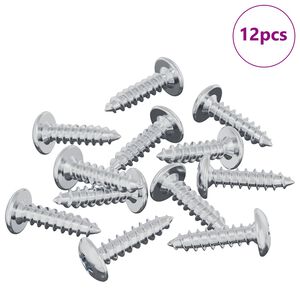 vidaXL Vijak 12 pcs srebrna M4 x 16 mm Jeklo