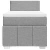 vidaXL Box spring postelja z vzmetnico svetlo siva 80x200 cm blago