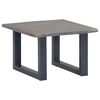 vidaXL Klubska mizica z živimi robovi siva 60x60x40 cm akacijev les