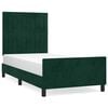 vidaXL Posteljni okvir brez vzmetnice temno zelen 80x200 cm žamet