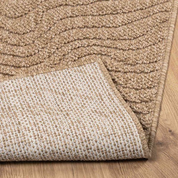 vidaXL Preproge za povr&scaron;ine Moir&eacute; Kvadrat Naravna 120 x 120 cm