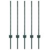 vidaXL Steber ograje. 5 pcs Zelena 120 cm Jeklo