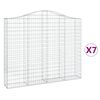 vidaXL Obokane gabion ko&scaron;are 7 kosov 200x30x160/180cm pocinkano železo