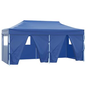 vidaXL Zabavni &scaron;otor 291 x 580 x 315 cm Modra Oxford tkanina