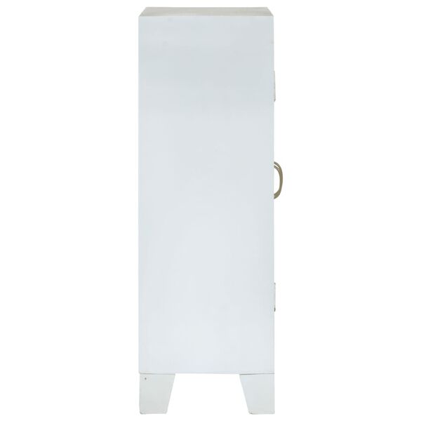 vidaXL Komoda bela 55x30x90 cm trden akacijev les