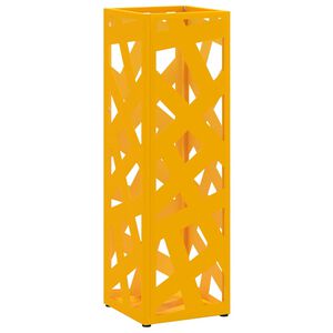 vidaXL Stojalo za dežnik Gorčična 15,5 x 15,5 x 49 cm Jeklo