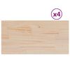 vidaXL Mizna plo&scaron;ča 4 kosi 90x45x1,7 cm pravokotna trdna borovina