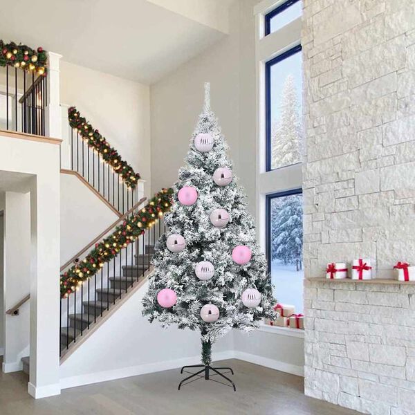 vidaXL Set božičnih krogljic XXL 3 pcs Roza Plastika