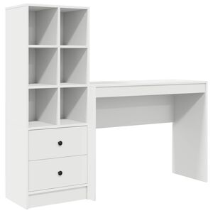 vidaXL Miza Bela 145,5 x 40 x 127 cm 2 kos