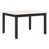 vidaXL Klubska miza Bela 60 x 50 x 36 cm Masivno borovo les