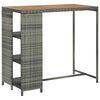 vidaXL Barska miza s stojalom za shranjevanje siva 120x60x110 cm