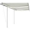 vidaXL Avtomatska tenda LED + senzor 3x2,5 m krem