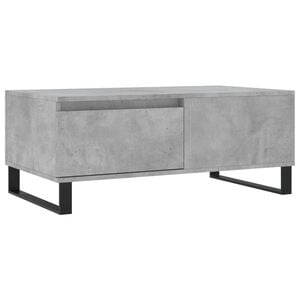 vidaXL Klubska mizica betonsko siva 90x50x36,5 cm inženirski les