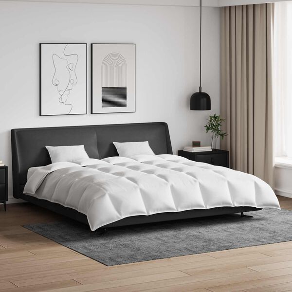 vidaXL Komplet odej z blazino 3 pcs Bela Perje