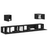 vidaXL Komplet TV omaric 7 pcs Črna Orehovina 100 x 30 x 30 cm
