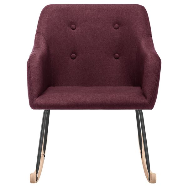 vidaXL Gugalni stol vijolično blago