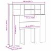 vidaXL Posteljna glava s polico Črna Orehovina 100 x 19 x 103,5 cm