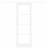 vidaXL Drsna vrata ORKDAL Bela 73,5 x 211 cm Trden borov les in steklo