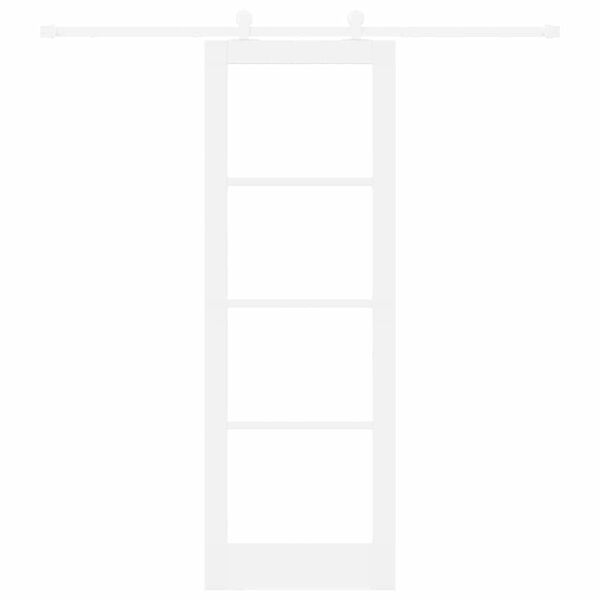 vidaXL Drsna vrata ORKDAL Bela 73,5 x 211 cm Trden borov les in steklo